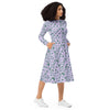 A person wearing a NerdyKeppie Bees Bees Bees Early Spring Long Sleeve Midi Dress With Pockets. 