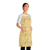A person wearing a NerdyKeppie Bees Bees Bees Late Summer Apron With Pocket. 
