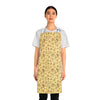 A person wearing a NerdyKeppie Bees Bees Bees Late Summer Apron With Pocket. 