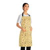 A person wearing a NerdyKeppie Bees Bees Bees Late Summer Apron With Pocket. 