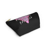 NerdyKeppie "Better A Faggot Than A Fascist" Pink Triangle Zipper Pouch with T-Bottom. A zippered accessory/makeup bag featuring a t-bottom and a "Better A Faggot Than A Fascist" design. This pink triangle zipper pouch is fully lined and comes in two sizes.