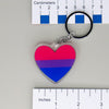 NerdyKeppie-Acrylic Heart Pride Keychain-Bi
