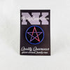 NerdyKeppie Faith & Pride Pentacle Enamel Pin. A Pentacle pride enamel pin for our Faith & Pride project, available in twelve pride flags! This pin is 1.25 inches across and ships from Portland, Oregon USA.