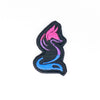 NerdyKeppie's Bi Fox Embroidered Pride Patch are shaped like their namesake and stitched on black duck cloth!