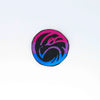 NerdyKeppie's Bi Hawk Embroidered Pride Patch are shaped like their namesake and stitched on black duck cloth!