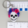 NerdyKeppie-Proud to the Bone Skull Pride Keychain-Bi