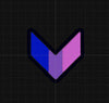 NerdyKeppie's Bisexual Stackable Pride Chevron Embroidered Pride Patch are stitched on black duck cloth and backed by sturdy vinyl fuse.