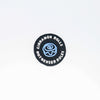 NerdyKeppie's Blue BONEYARD "Cinnamon Rolls, Not Gender Roles" Embroidered Patch are stitched on black duck cloth and backed by sturdy vinyl fuse.