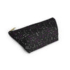 NerdyKeppie Braille Ace Pride Zipper Pouch with T-Bottom. A zippered accessory/makeup bag featuring a t-bottom and a Braille pattern in asexual pride colors. This ace pride zipper pouch is fully lined and comes in two sizes.