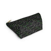 NerdyKeppie Braille Aro Pride Zipper Pouch with T-Bottom. A zippered accessory/makeup bag featuring a t-bottom and a Braille pattern in aromantic pride colors. This aro pride zipper pouch is fully lined and comes in two sizes.