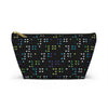 NerdyKeppie Braille Gay Men's Pride Zipper Pouch with T-Bottom. A zippered accessory/makeup bag featuring a t-bottom and a Braille pattern in [FLAG] pride colors. This pride zipper pouch is fully lined and comes in two sizes.