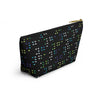 NerdyKeppie Braille Gay Men's Pride Zipper Pouch with T-Bottom. A zippered accessory/makeup bag featuring a t-bottom and a Braille pattern in [FLAG] pride colors. This pride zipper pouch is fully lined and comes in two sizes.