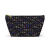 NerdyKeppie Braille Genderfluid Pride Zipper Pouch with T-Bottom. A zippered accessory/makeup bag featuring a t-bottom and a Braille pattern in genderfluid pride colors. This pride zipper pouch is fully lined and comes in two sizes.