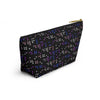 NerdyKeppie Braille Genderfluid Pride Zipper Pouch with T-Bottom. A zippered accessory/makeup bag featuring a t-bottom and a Braille pattern in genderfluid pride colors. This pride zipper pouch is fully lined and comes in two sizes.