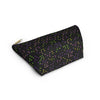 NerdyKeppie Braille Lesbian Pride Zipper Pouch with T-Bottom. A zippered accessory/makeup bag featuring a t-bottom and a Braille pattern in lesbian pride colors. This pride zipper pouch is fully lined and comes in two sizes.