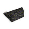 NerdyKeppie Braille Non-Binary Pride Zipper Pouch with T-Bottom. A zippered accessory/makeup bag featuring a t-bottom and a Braille pattern in non-binary pride colors. This pride zipper pouch is fully lined and comes in two sizes.
