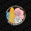 NerdyKeppie Bread & Roses Survival By Snark Pride Enamel Pins. An enamel pin for our Survival By Snark project! This pin is 2 inches across and ships from Portland, Oregon USA.