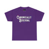 NerdyKeppie "Canonically Bisexual" Cotton Bi Pride Tee Shirt. A unisex cotton tee shirt with a "Canonically Bisexual" design on it in bisexual pride colors. This bi pride tee shirt has a classic fit.