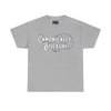 NerdyKeppie "Canonically Bisexual" Cotton Bi Pride Tee Shirt. A unisex cotton tee shirt with a "Canonically Bisexual" design on it in bisexual pride colors. This bi pride tee shirt has a classic fit.