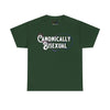 NerdyKeppie "Canonically Bisexual" Cotton Bi Pride Tee Shirt. A unisex cotton tee shirt with a "Canonically Bisexual" design on it in bisexual pride colors. This bi pride tee shirt has a classic fit.