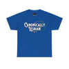 NerdyKeppie "Canonically Lesbian" Cotton Lesbian Pride Tee Shirt. A unisex cotton tee shirt with a "Canonically Lesbian" design on it in lesbian pride colors. This lesbian pride tee shirt has a classic fit.