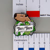 NerdyKeppie Capybara Enamel Aro Pride Pronoun Pins. Our enamel pin features an adorable capybara, a paper scroll with four different pronoun choices, and flowers in aromantic pride colors. This pride pin ships from Portland, Oregon.