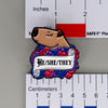 NerdyKeppie Capybara Enamel Bi Pride Pronoun Pins. Our enamel pin features an adorable capybara, a paper scroll with six different pronoun choices, and flowers in bisexual pride colors. This pride pin ships from Portland, Oregon.