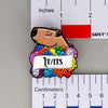NerdyKeppie Capybara Enamel Spirit of '77 Pride Pronoun Pins. Our enamel pin features an adorable capybara, a paper scroll with six different pronoun choices, and flowers in Spirit of '77 pride colors. This pride pin ships from Portland, Oregon.