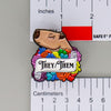 NerdyKeppie Capybara Enamel Spirit of '77 Pride Pronoun Pins. Our enamel pin features an adorable capybara, a paper scroll with six different pronoun choices, and flowers in Spirit of '77 pride colors. This pride pin ships from Portland, Oregon.