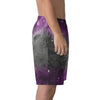 NerdyKeppie Carina Nebula Ace Pride Swim Trunks With Pockets. A pair of swim trunks featuring a Carina Nebula design in asexual pride colors. These ace pride swim trunks are machine washable.