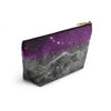 NerdyKeppie Carina Nebula Ace Pride Zipper Pouch with T-Bottom. A zippered accessory/makeup bag featuring a t-bottom and a Carina Nebula pattern in asexual pride colors. This ace pride zipper pouch is fully lined and comes in two sizes.