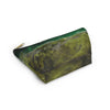 NerdyKeppie Carina Nebula Aro Pride Zipper Pouch with T-Bottom. A zippered accessory/makeup bag featuring a t-bottom and a Carina Nebula pattern in aromantic pride colors. This aro pride zipper pouch is fully lined and comes in two sizes.