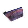 NerdyKeppie Carina Nebula Bi Pride Zipper Pouch with T-Bottom. A zippered accessory/makeup bag featuring a t-bottom and a Carina Nebula pattern in bisexual pride colors. This bi pride zipper pouch is fully lined and comes in two sizes.