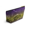 NerdyKeppie Carina Nebula Non-Binary Pride Zipper Pouch with T-Bottom. A zippered accessory/makeup bag featuring a t-bottom and a Carina Nebula pattern in non-binary pride colors. This non-binary pride zipper pouch is fully lined and comes in two sizes.