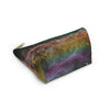 NerdyKeppie Carina Nebula Rainbow Gay Pride Zipper Pouch with T-Bottom. A zippered accessory/makeup bag featuring a t-bottom and a Carina Nebula pattern in rainbow pride colors. This gay pride zipper pouch is fully lined and comes in two sizes.