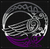 NerdyKeppie Celtic Knotwork Corvid Pride Wall Art. 