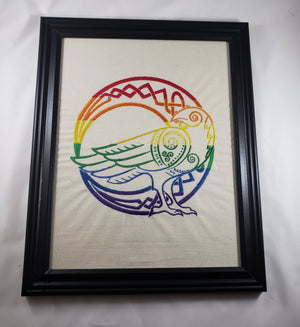 NerdyKeppie Celtic Knotwork Corvid Pride Wall Art. 