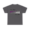 NerdyKeppie "You Have No Power Over Me" Cotton Ace Pride Tee Shirt. A unisex cotton tee shirt with a "You Have No Power Over Me" design on it in asexual pride colors. This ace pride tee shirt has a classic fit.