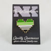 NerdyKeppie Console Pride 8-Bit Heart Pride Enamel Pins. Adorable pride enamel pins in the shape of 8-bit hearts like video game sprites. Show your pride!