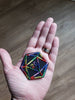 NerdyKeppie's D20 Embroidered Patch are stitched on black duck cloth and backed by sturdy vinyl fuse.