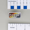 NerdyKeppie "DADDY" Mirrored Pride Pin. Mirrored pride pin with "DADDY" text in your choice of bear, gay men's / MLM, rainbow, or transgender pride colors. Say it with your whole chest.