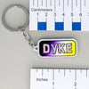 NerdyKeppie-"DYKE" Mirrored Pride Keychain-Lesbian