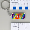 NerdyKeppie-"DYKE" Mirrored Pride Keychain-Lesbian