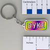 NerdyKeppie-"DYKE" Mirrored Pride Keychain-Lesbian