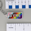 NerdyKeppie-"DYKE" Mirrored Pride Keychain-Lesbian