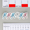 NerdyKeppie Dancing Skeletons Pride Sticker. A NerdyKeppie matte sticker featuring a line of dancing skeletons, available in multiple pride designs. This gay pride sticker ships from Portland, Oregon.