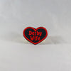 NerdyKeppie's Derby Wife "Derby Husband / Wife / Spouse / Widow" Embroidered Roller Derby Patch are stitched on black duck cloth and backed by sturdy vinyl fuse.