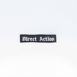 NerdyKeppie's "Direct Action" Embroidered Patch are stitched on sturdy rectangular duck cloth and backed with vinyl fuse.