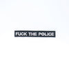 NerdyKeppie's English "Fuck The Police" (English/Yiddish) Embroidered Patch are stitched on sturdy rectangular duck cloth and backed with vinyl fuse.