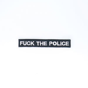 NerdyKeppie's English "Fuck The Police" (English/Yiddish) Embroidered Patch are stitched on sturdy rectangular duck cloth and backed with vinyl fuse.